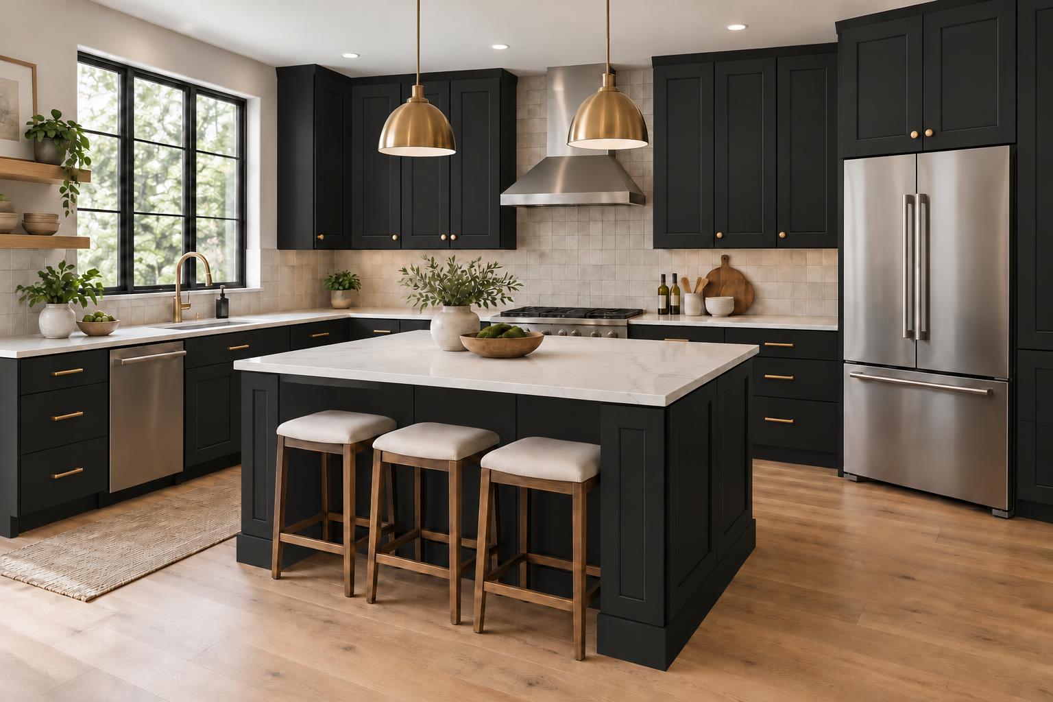 Design inspiration kitchen with Liberty Shaker Black cabinets