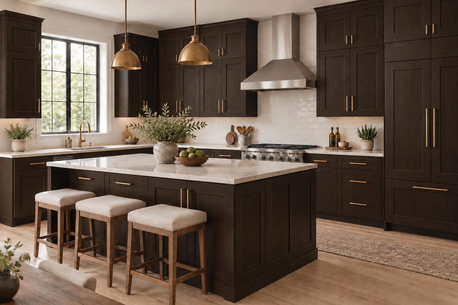Design inspiration kitchen with Liberty Shaker Espresso cabinets