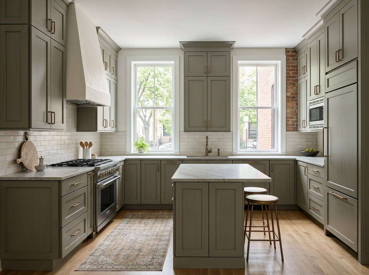 Design inspiration kitchen with Newport Millstone cabinets