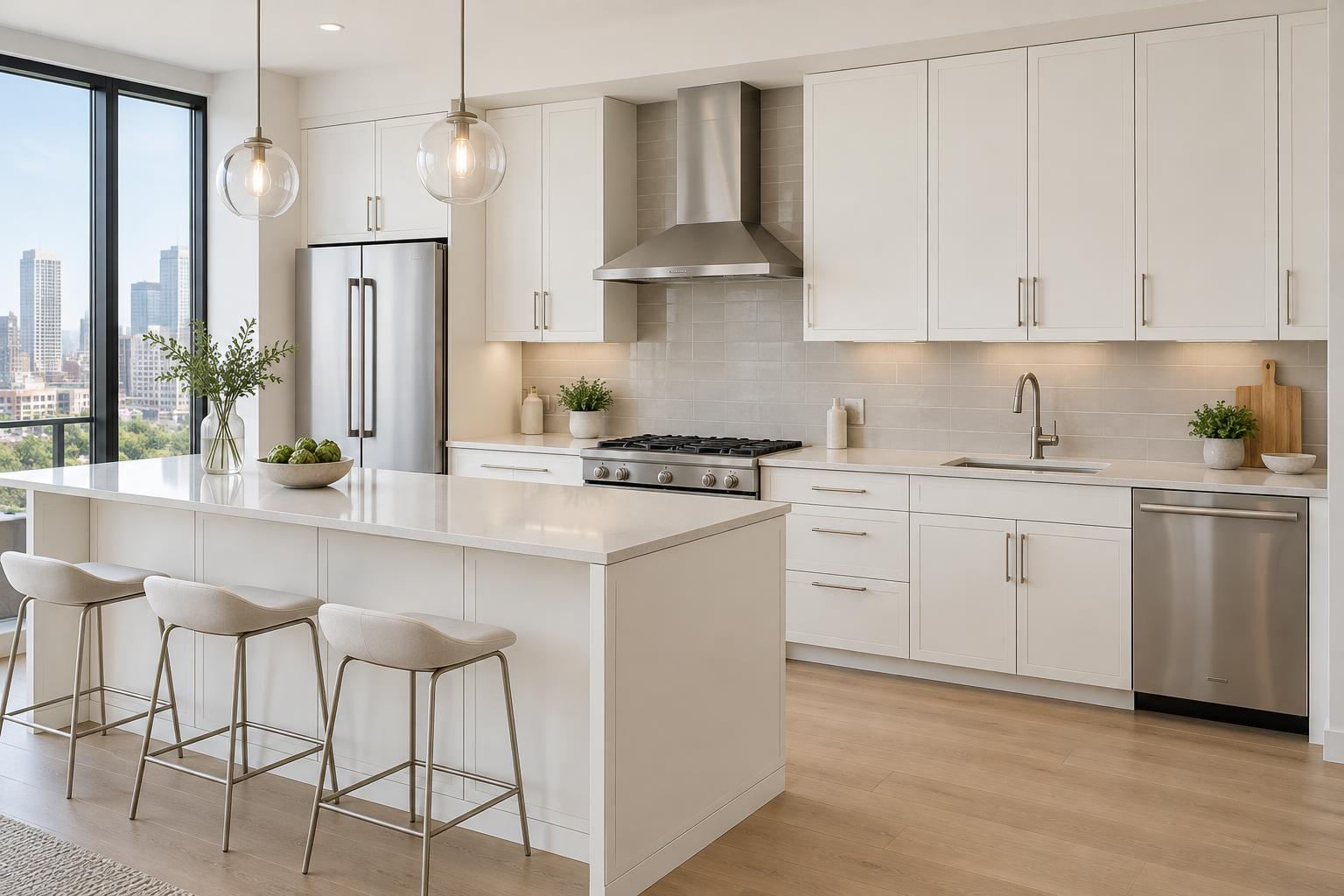 Design inspiration kitchen with Slim Shaker Oatmeal cabinets