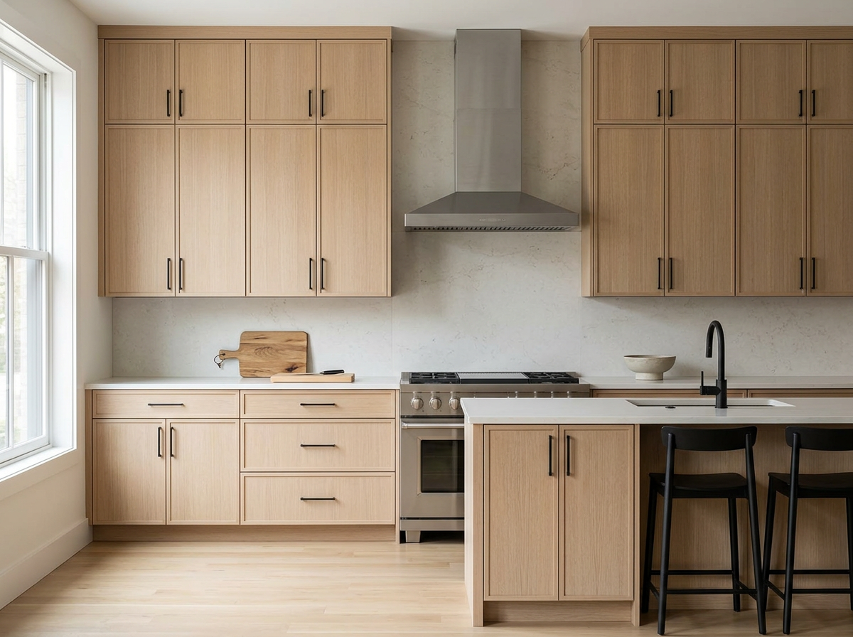 Design inspiration kitchen with Slim Shaker Rift-Oak Wash cabinets